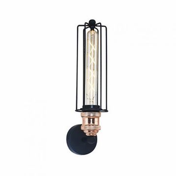 Mylights Retro Rustik Siyah Bakır Mafsalı Aplik Kafes Aplik
