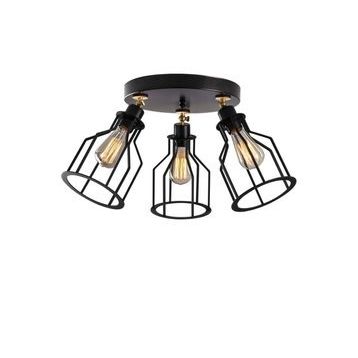 Mylights Retro Rustik Üçlü Plofonyer Tavan Hareketli Avize