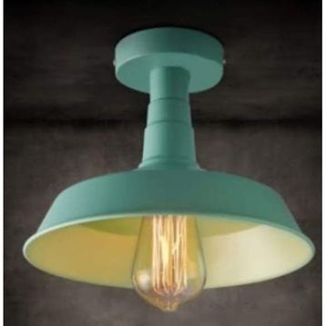 Mylights Retro Vintage Turkuaz Metal Plofonyer Tavan Armatür Avize