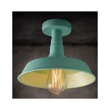 Mylights Retro Vintage Turkuaz Metal Plofonyer Tavan Armatür Avize