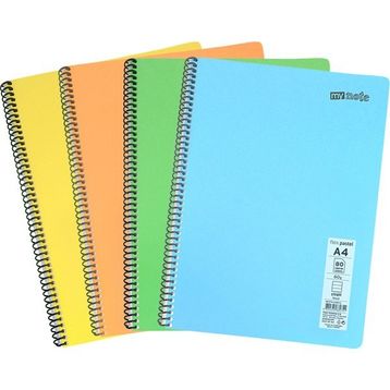 Mynote Flex A4 80 Yaprak PP Kapak Turuncu Çizgili Defter