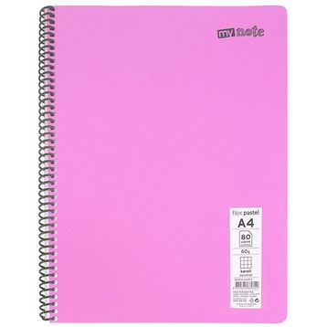 Mynote MFXPA-A4140-Ç Flex Pastel PP Kapak A4 140 Yaprak Çizgili Spiralli Defter