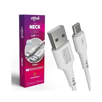 Mytell Type C My-dk107 1 mt My Neck Beyaz Data Kablosu