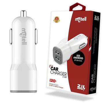 Mytell Universal Universal My-a5 Usb Baslik 2 Usb'li 2100 Mah Beyaz Araç Sarjı