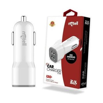 Mytell Universal Universal My-a5 Usb Baslik 2 Usb'li 2100 Mah Beyaz Araç Sarjı