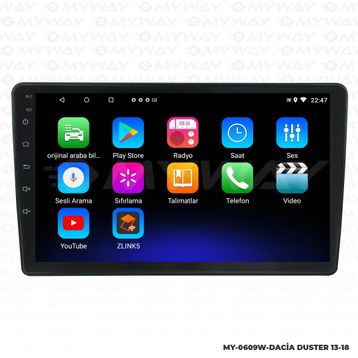 Myway Dacia Duster Android 12 Kablosuz Carplay Navigasyon Multimedya Ekran
