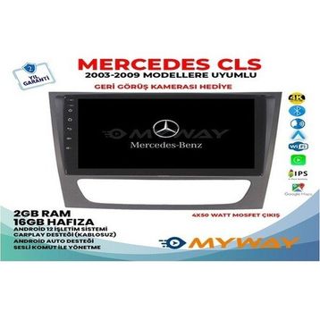 Myway Mercedes Cls W218-W219 Android 12 Multİmedya Kablosuz Carplay Navigasyon Ekran Teyp