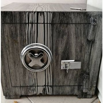 MyWondry Siyah Eskitme 40 cm Çelik Para Kasası