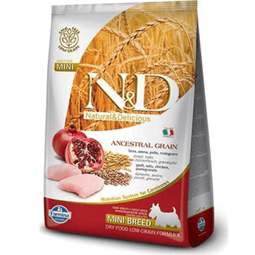 N & D 7 kg Mini Tavuk ve Narlı Düşük Tahıllı Yavru Köpek Maması