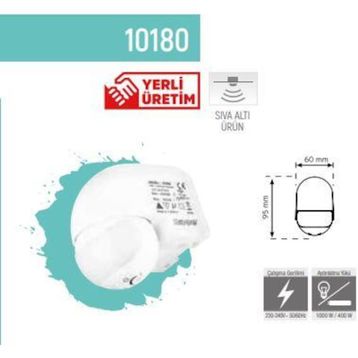 Nade 10180 180 Derece Duvar Tipi Hareket Sensörü