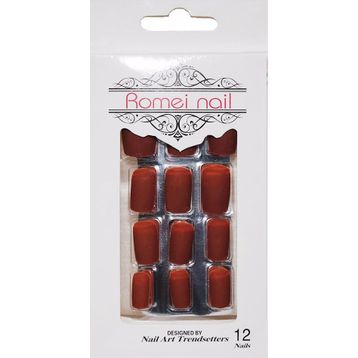 Nail 12'li Mat Kahve Takma Tırnak
