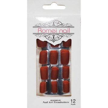 Nail 12'li Mat Kahve Takma Tırnak