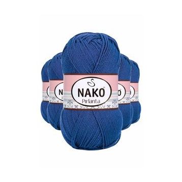 Nako 10084 5 Adet Koyu Mavi Pırlanta Amigurumi El Örgü İpi Yünü
