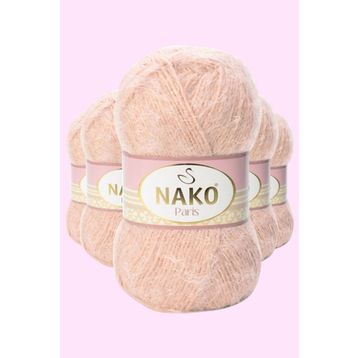 Nako 10390 Pudra Paris 5 Adet El Örgü İpi Yünü