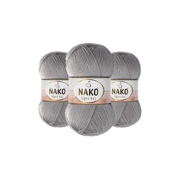 Nako 11538 Gri 100 grSüper İnci El Örgü İpi