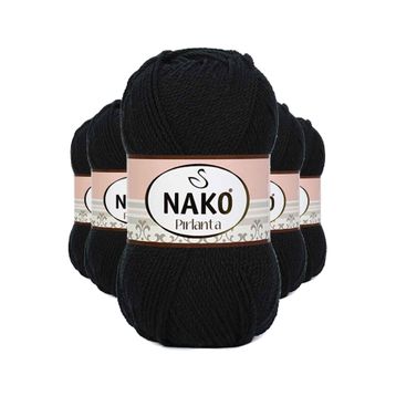 Nako 217 Siyah 5 Adet Pırlanta Amigurumi El Örgü İpi Yünü