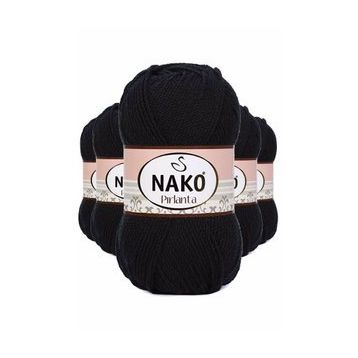 Nako 217 Siyah 5 Adet Pırlanta Amigurumi El Örgü İpi Yünü