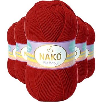 Nako 298 Elite Baby 5 Adet Pul Biber El Örgü İpi Tüylenmeyen Bebek Yünü