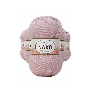Nako 318 5 Adet 100 gr Gül Goncası Süper İnci El Örgü İpi