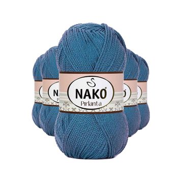 Nako 3409 5 Adet Turkuaz Pırlanta Amigurumi El Örgü İpi Yünü