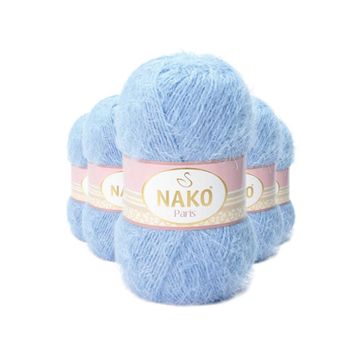 Nako 4129 5 Adet Mavi Paris El Örgü İpi Yünü