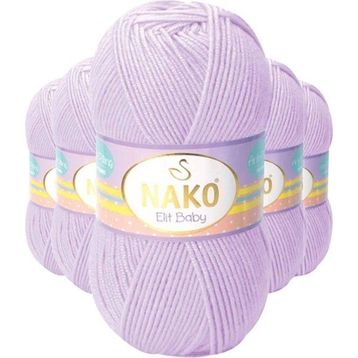 Nako 5090 5 Adet Mine Çiçeği Elite Baby El Örgü İpi Tüylenmeyen Bebek Yünü