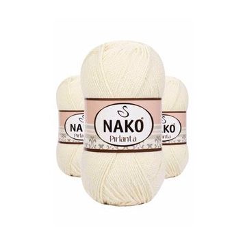 Nako 6730 Koyu Krem 3 Adet Pırlanta Amigurumi El Örgü İpi Yünü
