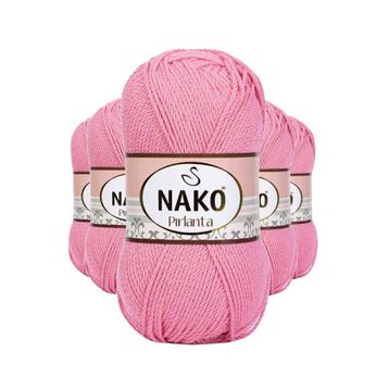 Nako 6740 5 Adet Pembe Pırlanta Amigurumi El Örgü İpi Yünü