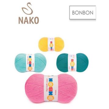Nako 98239 Gül Pembe Bonbon Kristal 100 gr El Örgü İpi