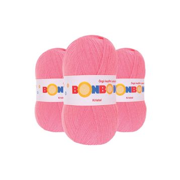 Nako 98239 Gül Pembe Bonbon Kristal 100 gr El Örgü İpi