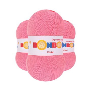 Nako 98239 Gül Pembe Bonbon Kristal 100 gr El Örgü İpi