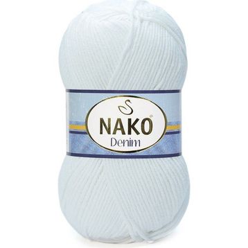 Nako Denim 208 Beyaz El Örgü İpi