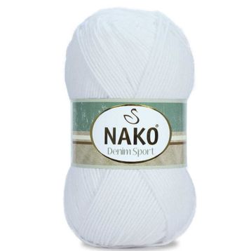 Nako Denim 208 Beyaz El Örgü İpi