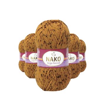 Nako No: 31750 5 Adet Vega Tweed Premium Akrilik El Örgü İpi Yünü