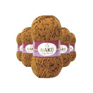 Nako No: 31750 5 Adet Vega Tweed Premium Akrilik El Örgü İpi Yünü