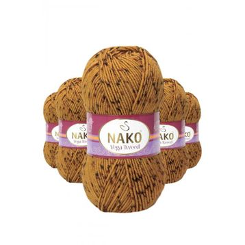 Nako No: 31750 5 Adet Vega Tweed Premium Akrilik El Örgü İpi Yünü