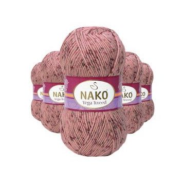 Nako No: 31760 5 Adet Vega Tweed Premium Akrilik El Örgü İpi Yünü