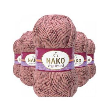 Nako No: 31760 5 Adet Vega Tweed Premium Akrilik El Örgü İpi Yünü