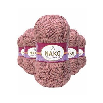 Nako No: 31760 5 Adet Vega Tweed Premium Akrilik El Örgü İpi Yünü