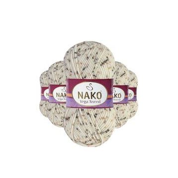 Nako No: 35017 5 Adet Vega Tweed Premium Akrilik El Örgü İpi Yünü