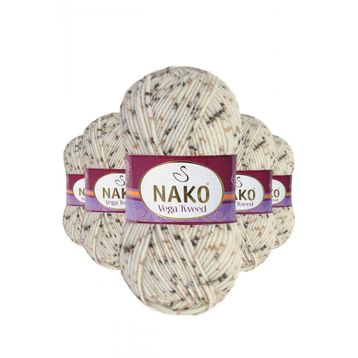 Nako No: 35017 5 Adet Vega Tweed Premium Akrilik El Örgü İpi Yünü
