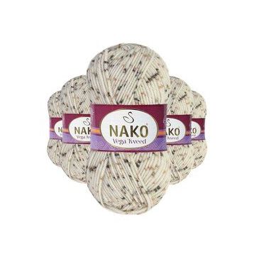 Nako No: 35017 5 Adet Vega Tweed Premium Akrilik El Örgü İpi Yünü