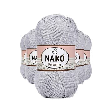 Nako Pırlanta 130 5 Adet Açık Gri Amigurumi El Örgü İpi Yünü
