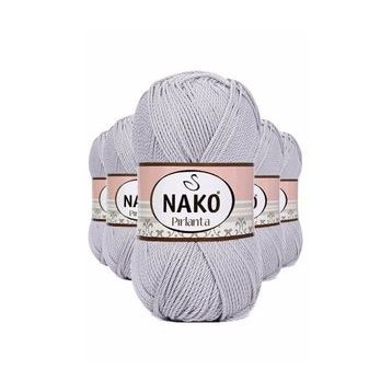 Nako Pırlanta 130 5 Adet Açık Gri Amigurumi El Örgü İpi Yünü