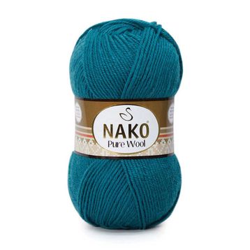Nako Pure Wool 5400 Petrol El Örgü İpi
