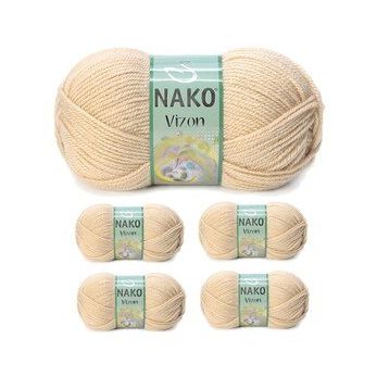 Nako Renk No:219 Deve Tüyü 5 Adet Vizon Premium Akrilik El Örgü İpi Yünü
