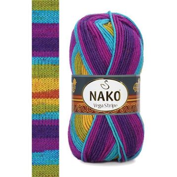 Nako Vega Stripe 82410 El Örgü İpi