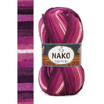 Nako Vega Stripe 82413 El Örgü İpi