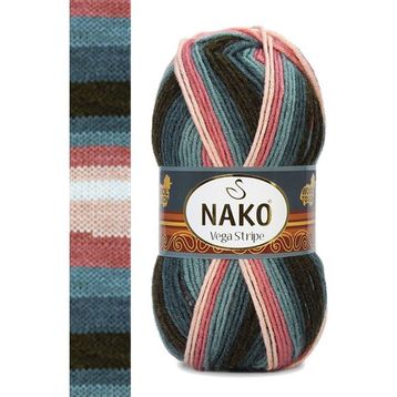 Nako Vega Stripe 82418 Örgü İpi