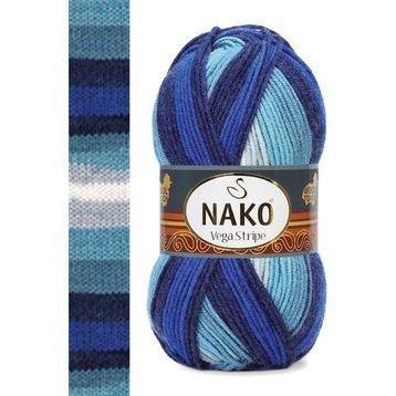 Nako Vega Stripe 82423 El Örgü İpi